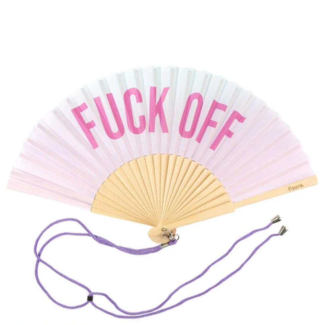 Textile Hand Fan | Fuck Off