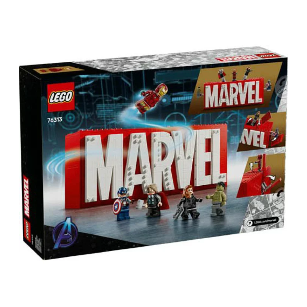 Lego Marvel Logo And Mini Figurines