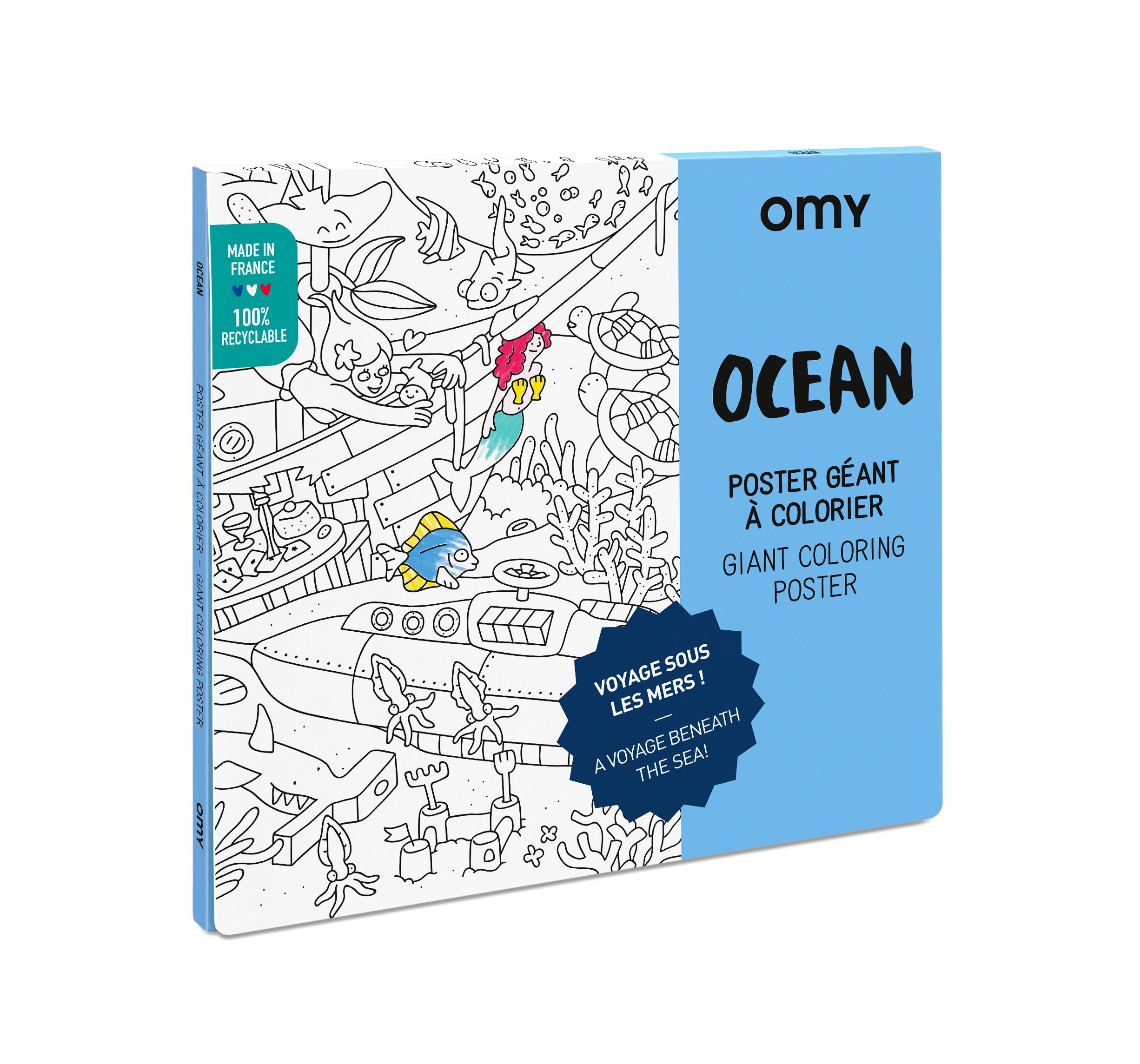 OMY Giant Coloring Poster | Ocean