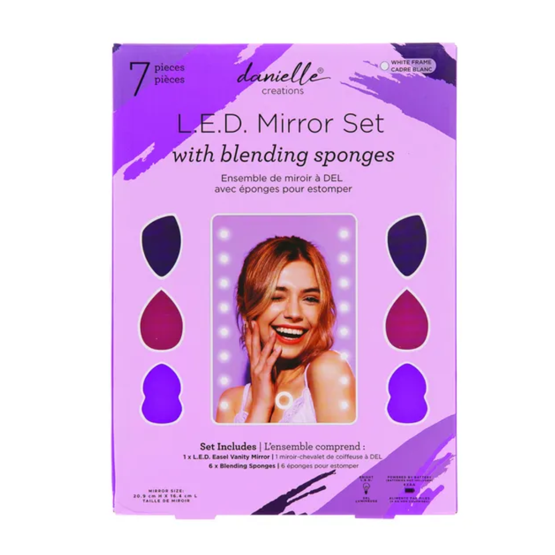 LED Mirror & Blending Sponges Set
