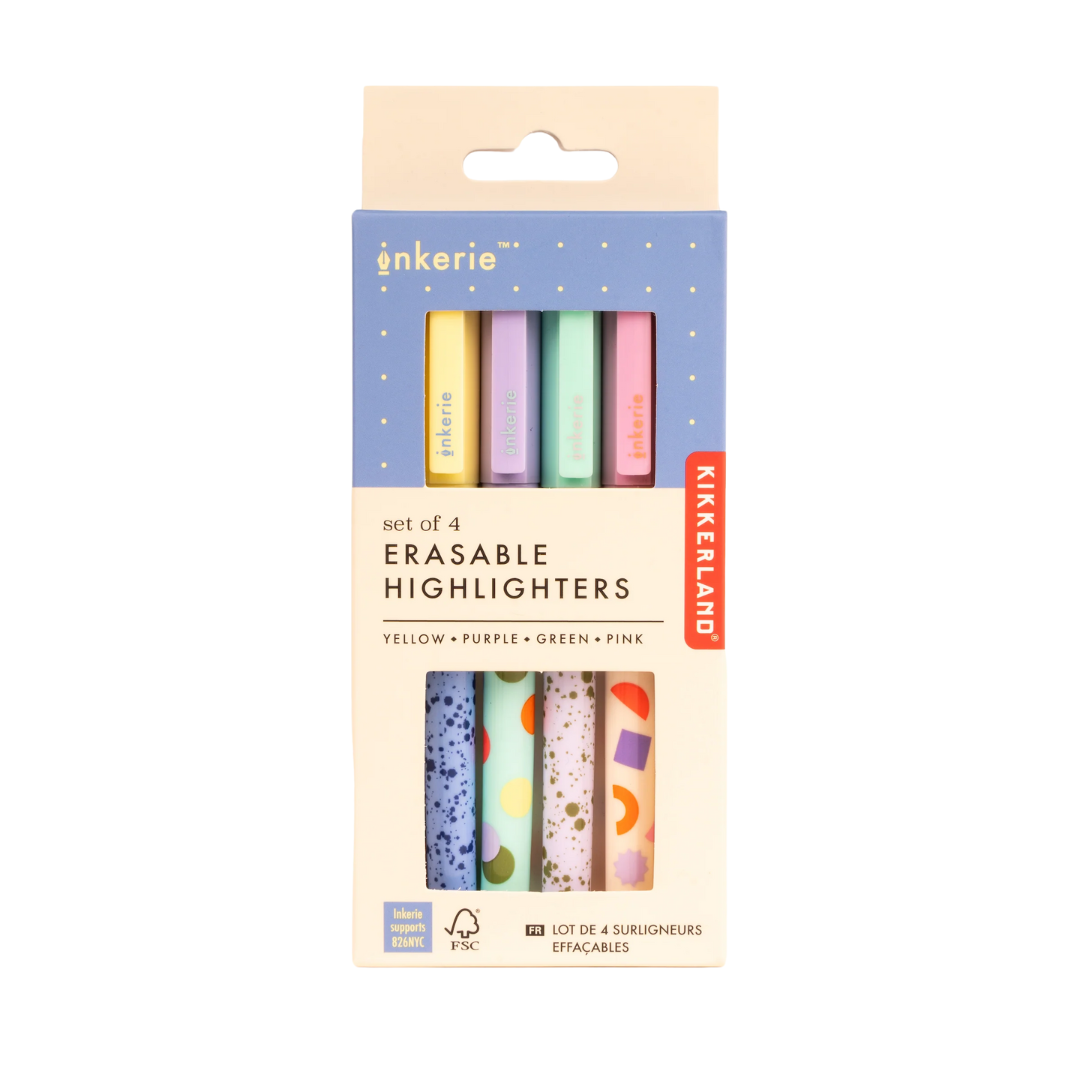 Erasable Highlighters Set Of 4