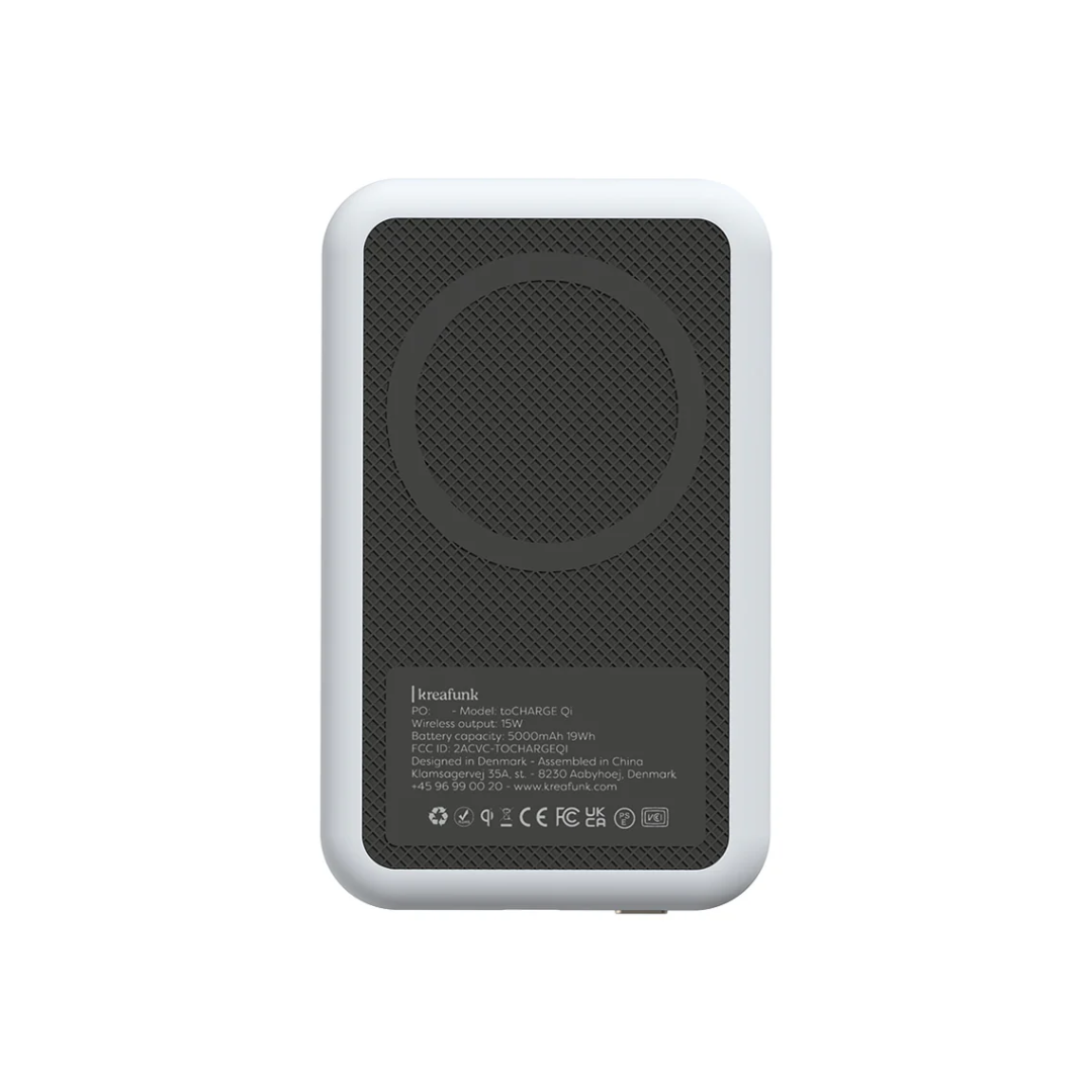 toCHARGE QI Power Bank | Moon Grey