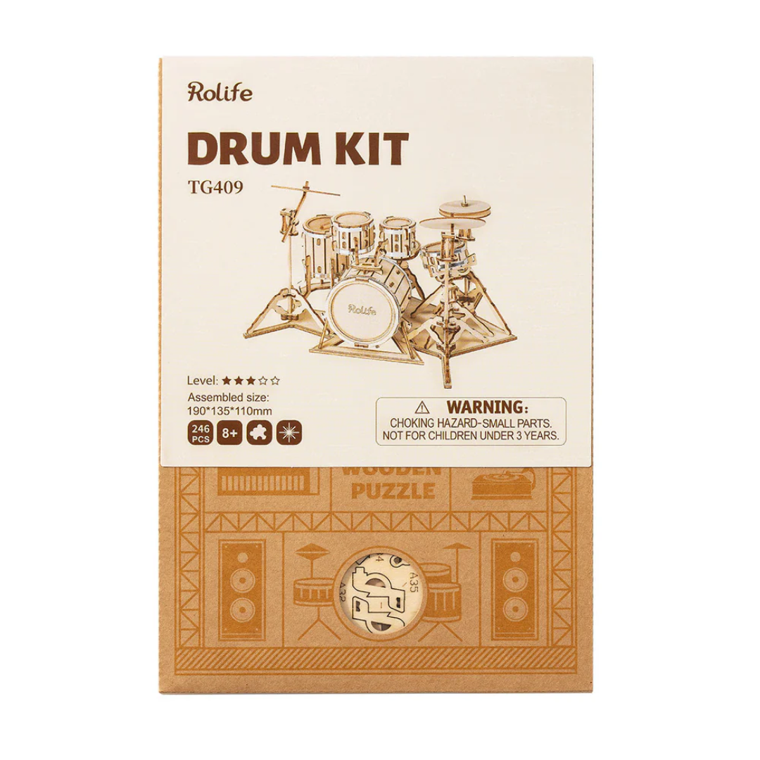 Wooden 3D Puzzle | Drum Kit