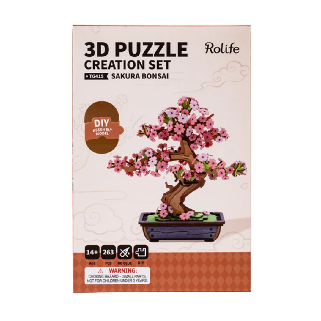 Wooden 3D Puzzle | Sakura Bonsai