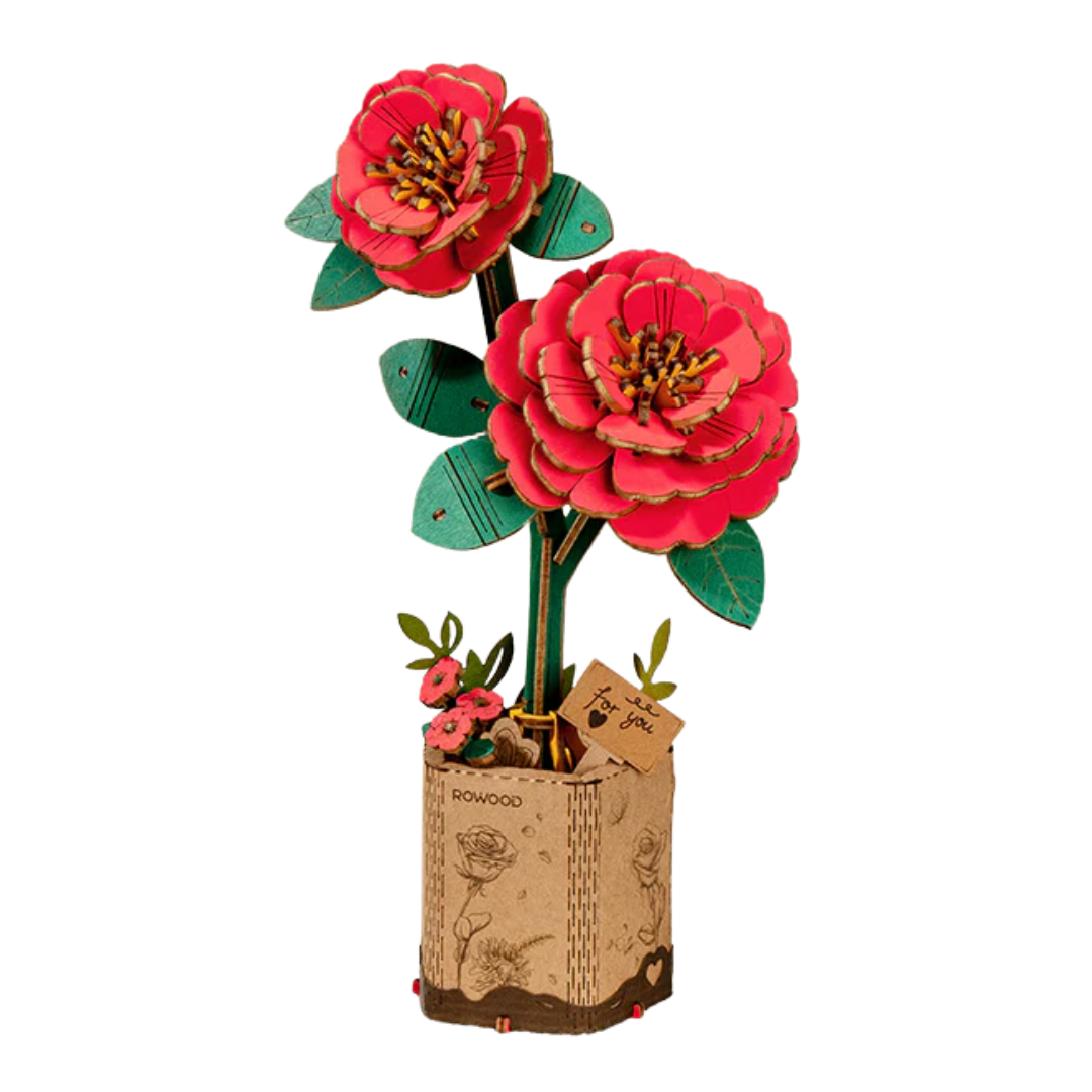Flower 3D Puzzle | Red Camellia