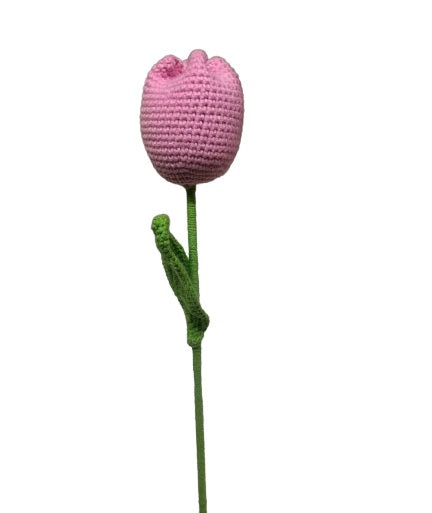 Crochet Handmade Pink Tulip