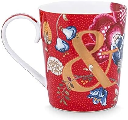 Alphabet Mug - Blushing Birds Red &