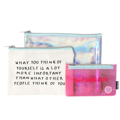 Pouch Happy Unhappy Set - Pink