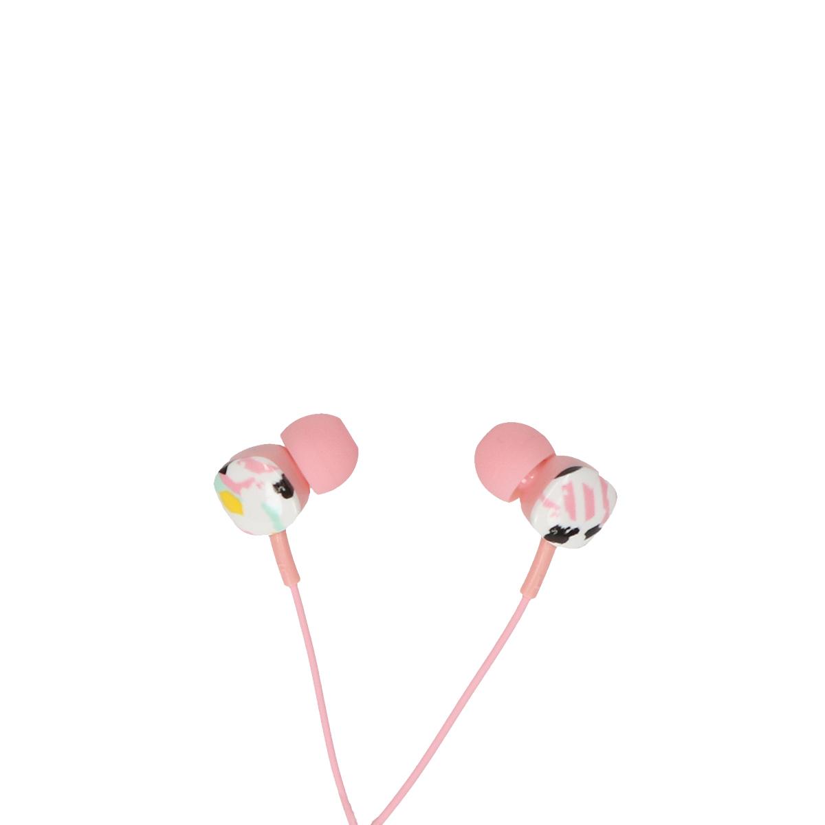 Earphone - Wired - With Microphone Pink