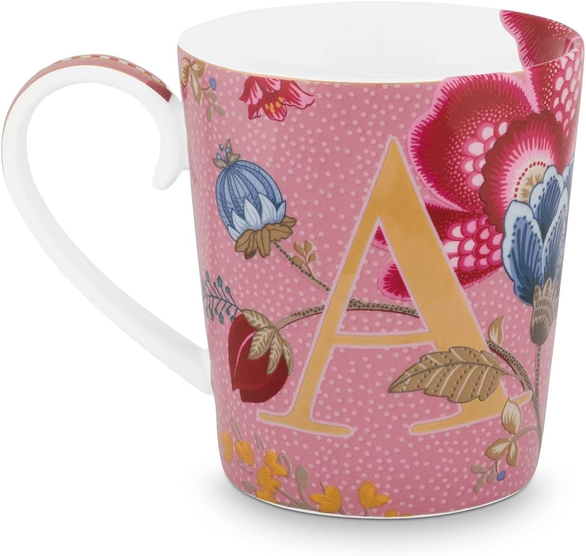 Alphabet Mug - Floral Pink A