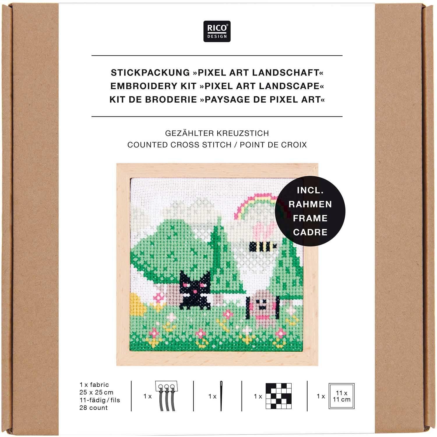 Embroidery Kit | Pixel Art Landscape