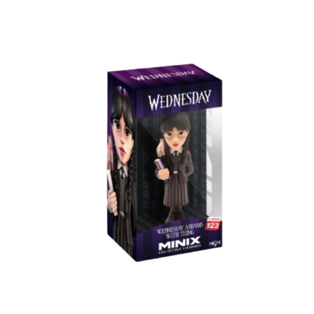 Minix Wednesday Adams Figurine | Wednesday With Thing