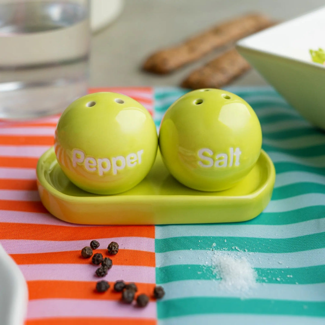 Salt & Pepper Shakers | Lime Ping Pong
