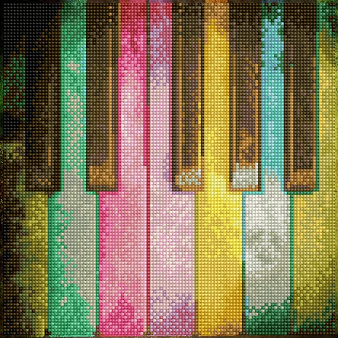 Piano Rainbow With Frame