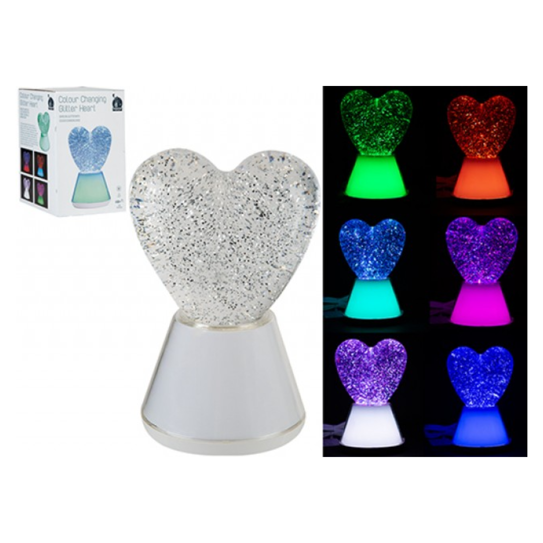 Color Changing Glitter Heart