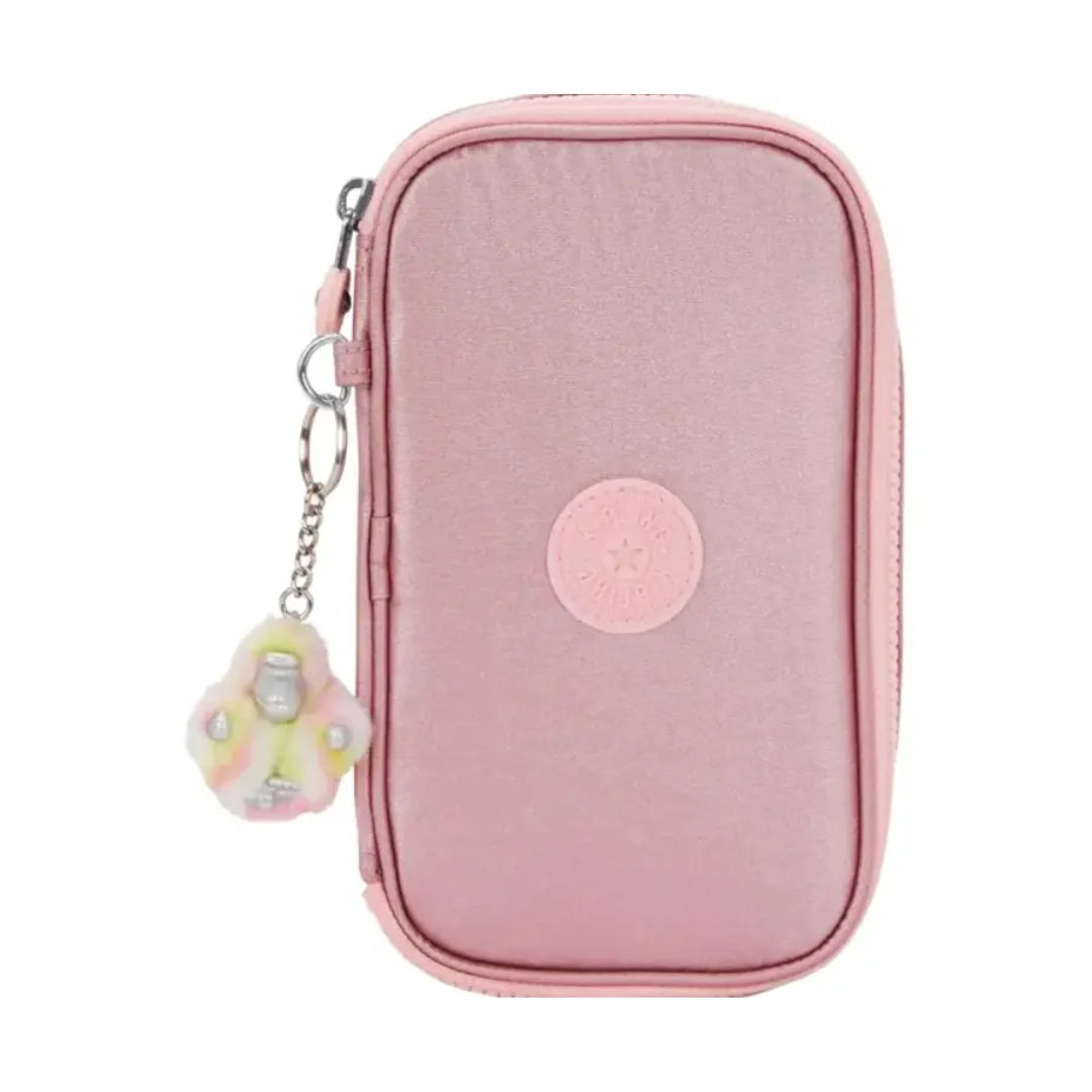 Kipling 50 Pens Pencil Case | Pink Met