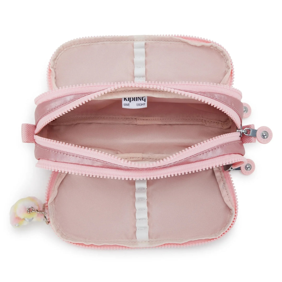 Kipling Gitroy Pencase Medium | Pink Met