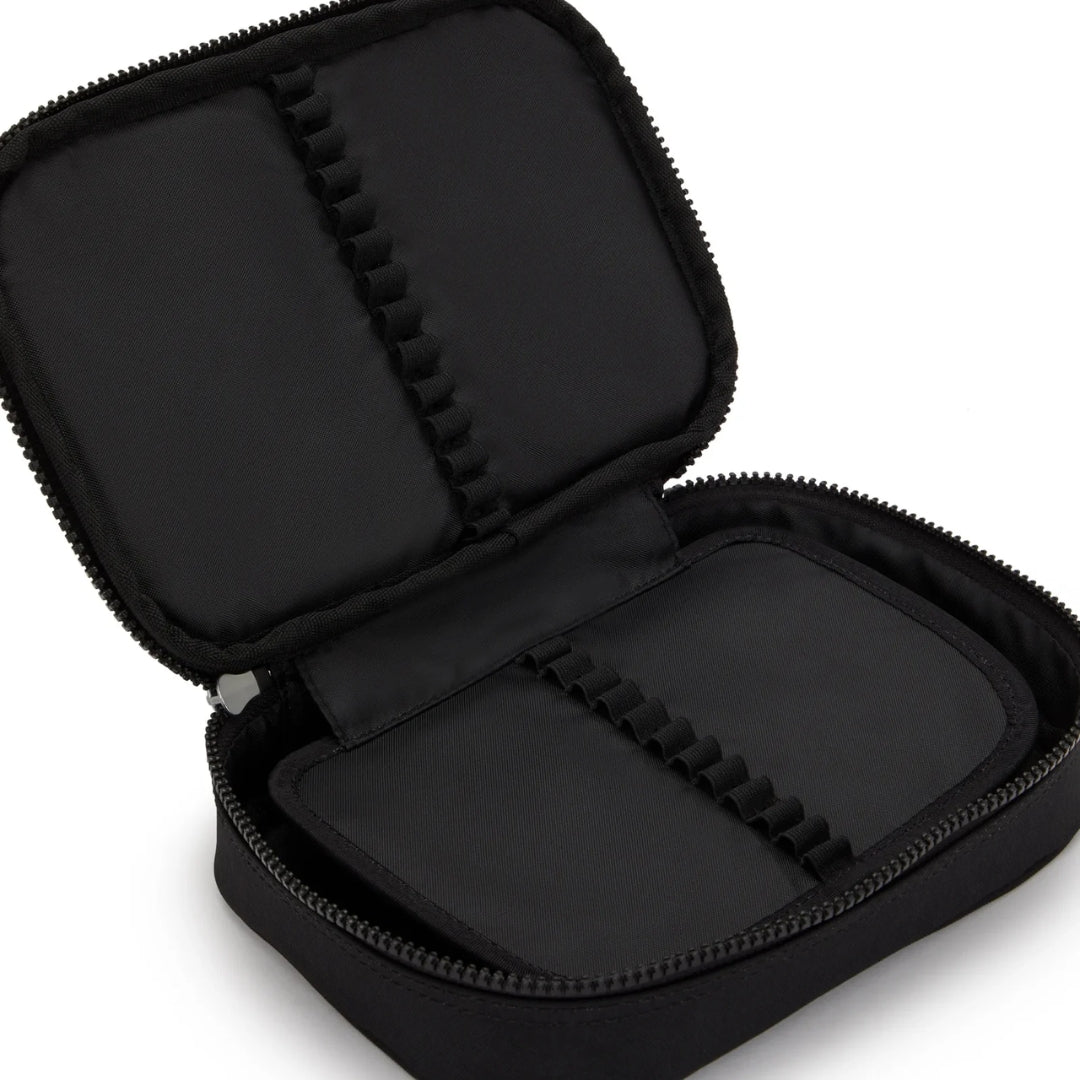Kipling 100 Pens Pencil Case | Black Khaki