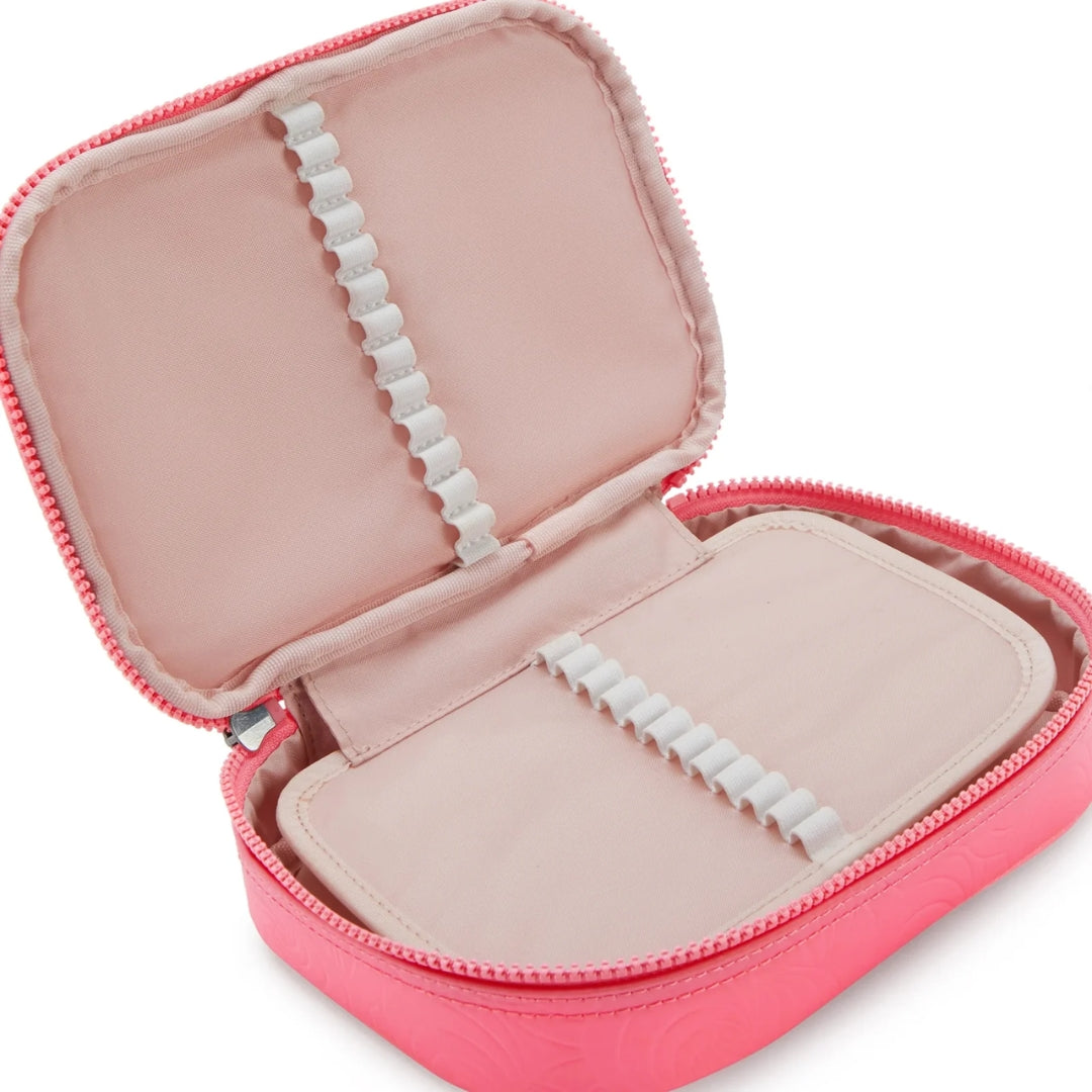 Kipling 100 Pens Pencil Case | Pink Swirl