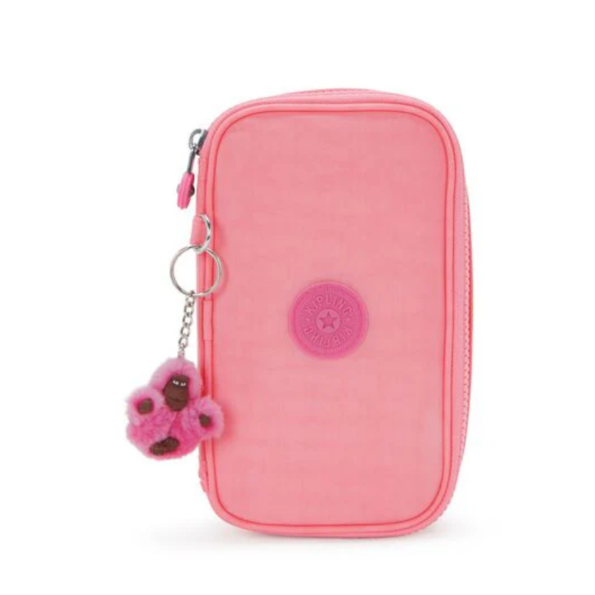 Kipling 50 Pens Pencil Case | Coral Sea