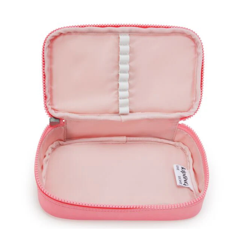 Kipling 50 Pens Pencil Case | Coral Sea