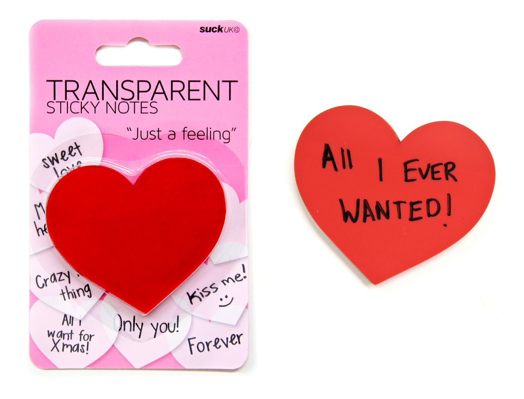 Sticky Notes - Heart Transparent