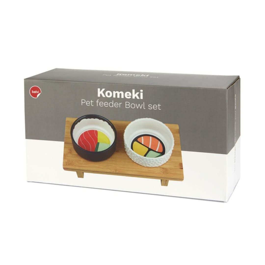 Pet Feeder Komeki Bowl Set