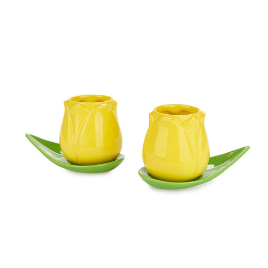 Tulip Coffee Cup Set of 2 | Yellow