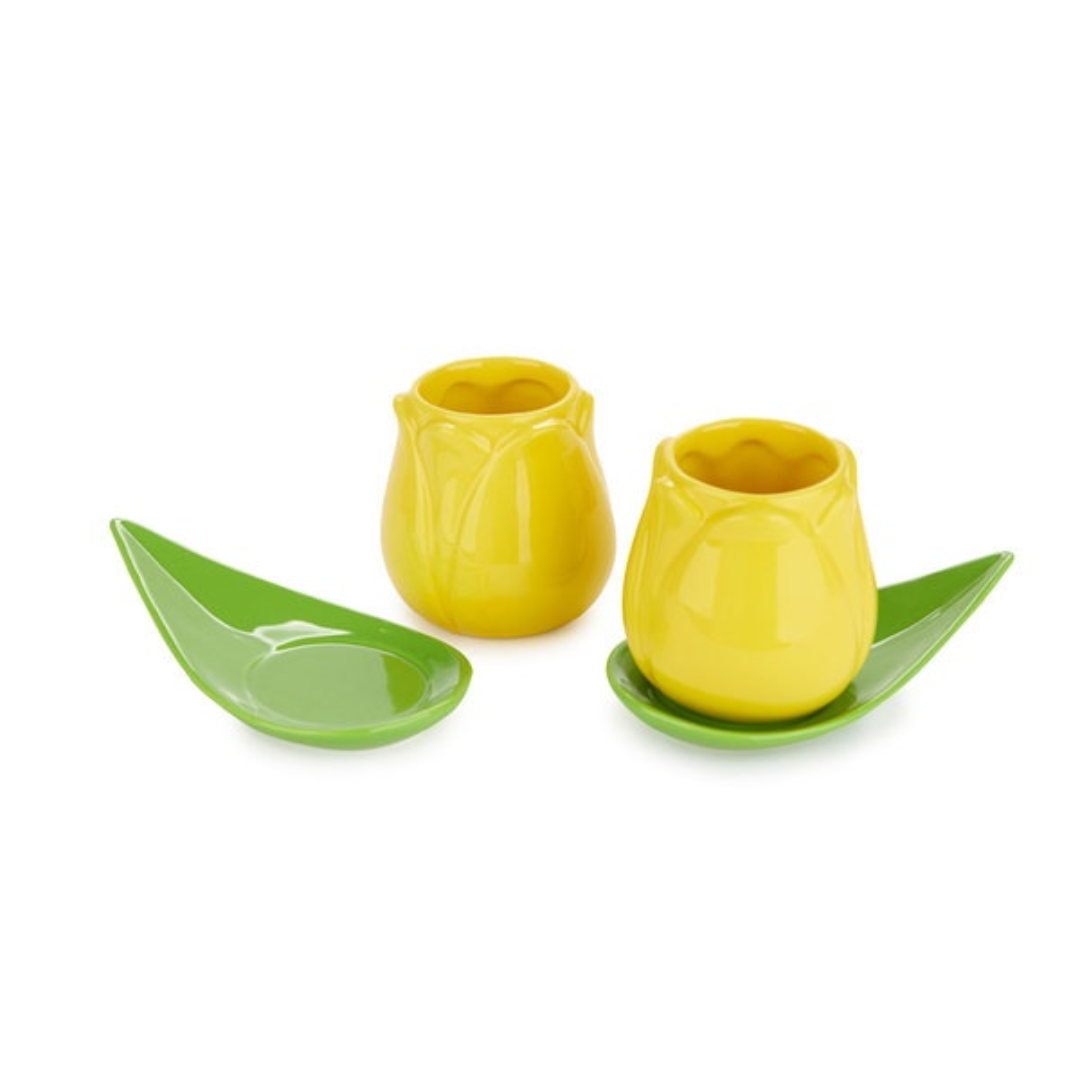 Tulip Coffee Cup Set of 2 | Yellow