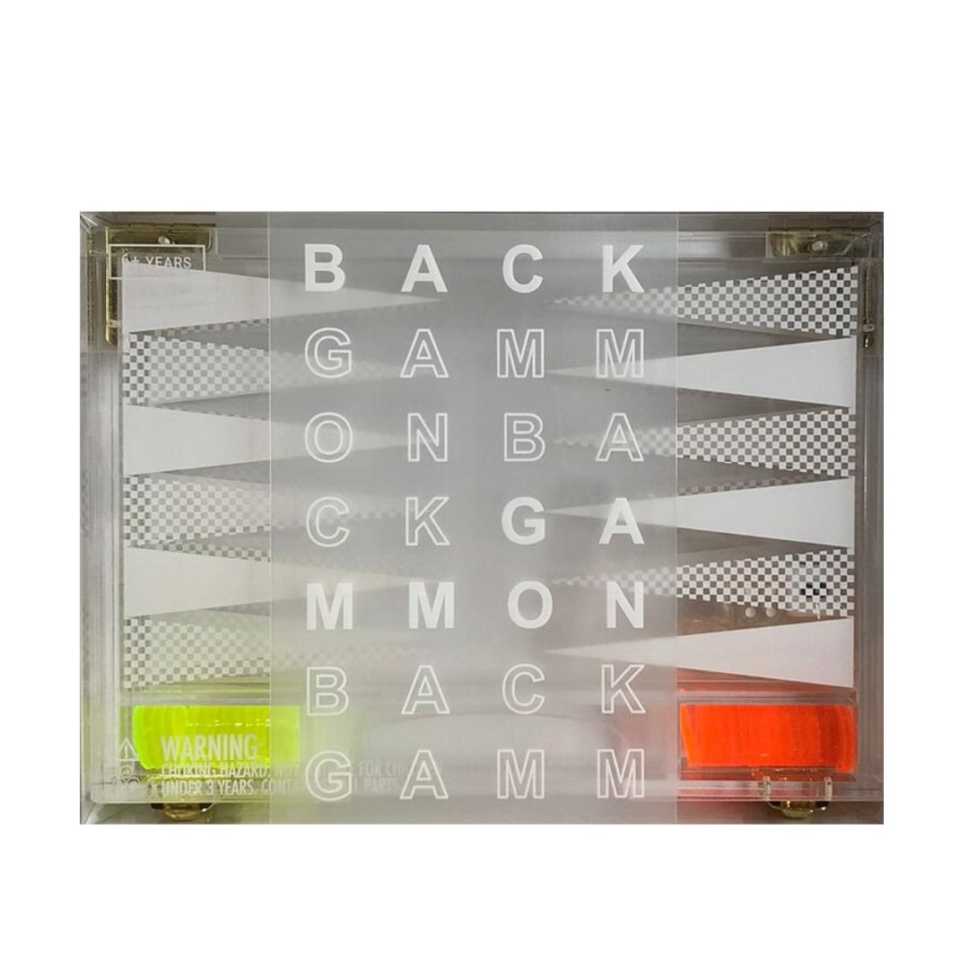Mini Lucite Backgammon - Neon