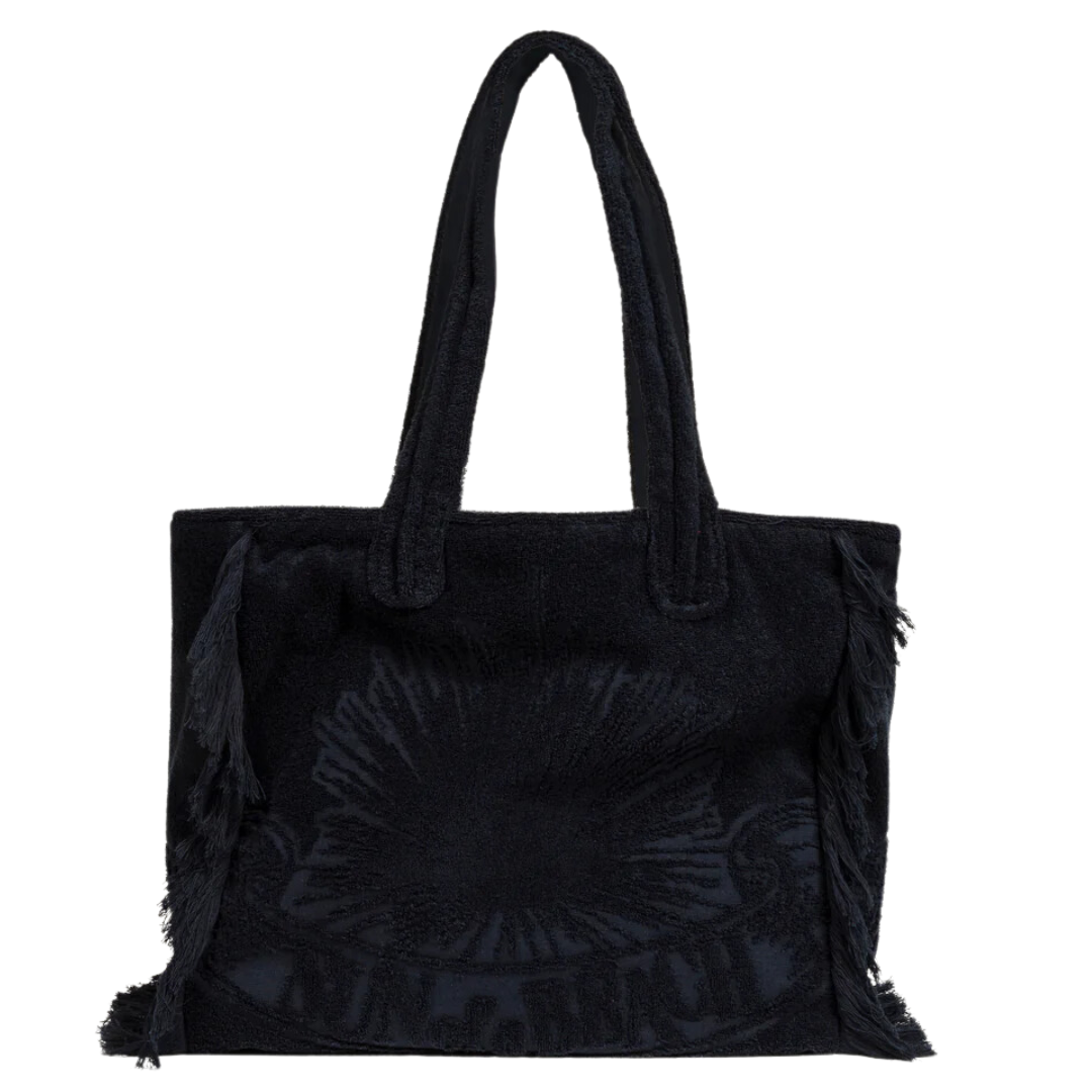 Sun of a Beach Terry Tote Bag | Black