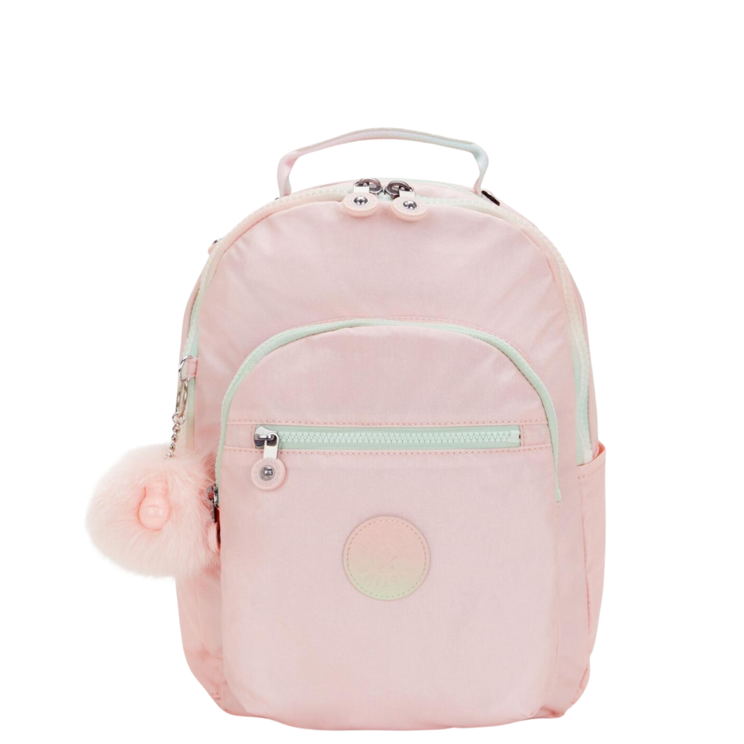 Kipling Seoul Lap Backpack Small | Blush Metallic