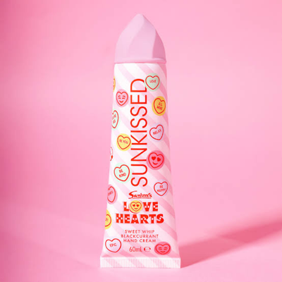 SUNKISSED X LOVE HEARTS BLACKCURRANT HAND CREAM
