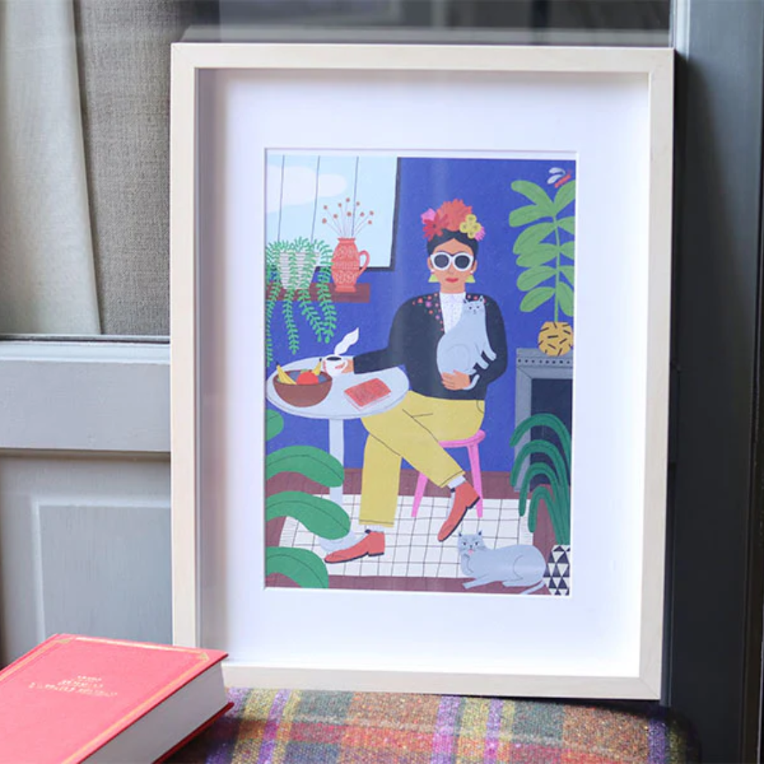 Paint by Numbers Set | The Girl with Cats by Guillaume Denaudhome