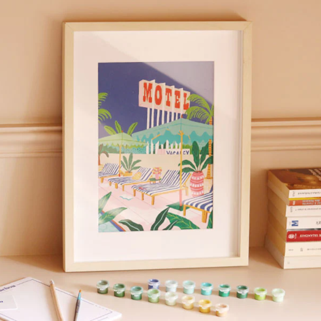 Paint by Numbers Set | The Motel Pool by Jessica Smith