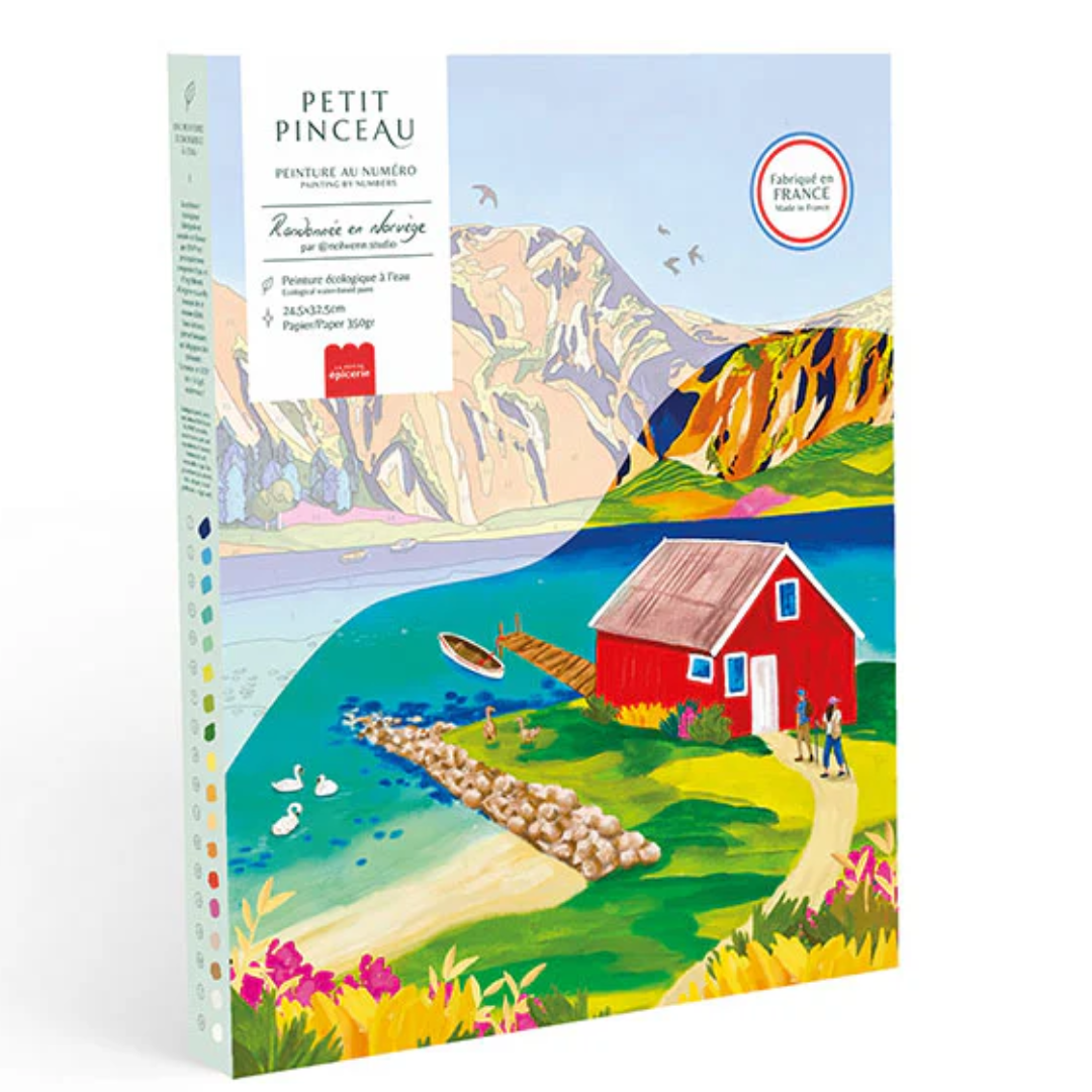 Paint by Numbers Set | Hiking in Norway by Nolwenn Studio