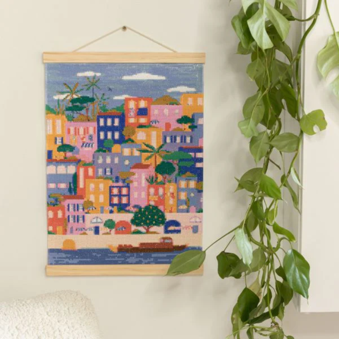 Diamond Painting Kit | Colorful Houses by Coralie Fau