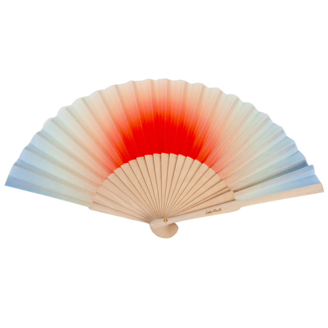 Textile Hand Fan | Orange Gradient