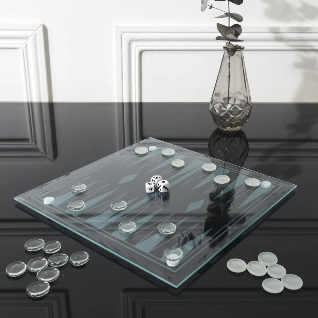 Glass Backgammon Set