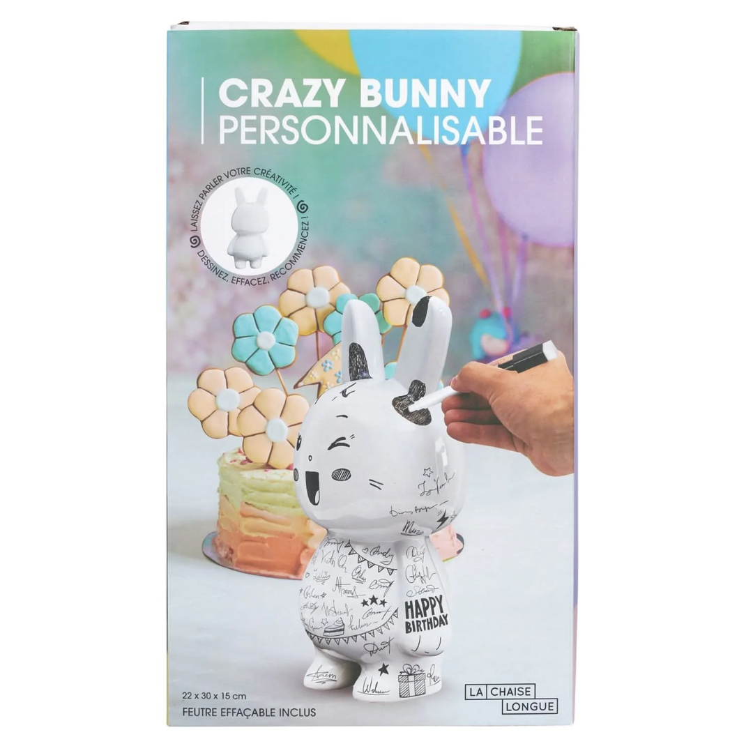 Customizable Crazy Bunny Sculpture