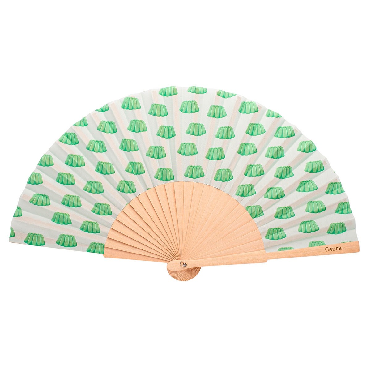 Hand Fan - Green Jellies
