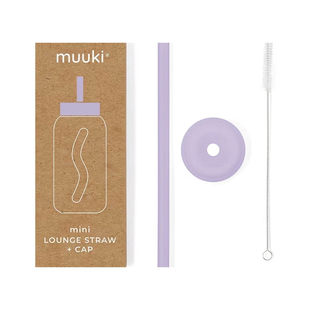 Muuki Mini Straw & Cap | Pastel Lilac