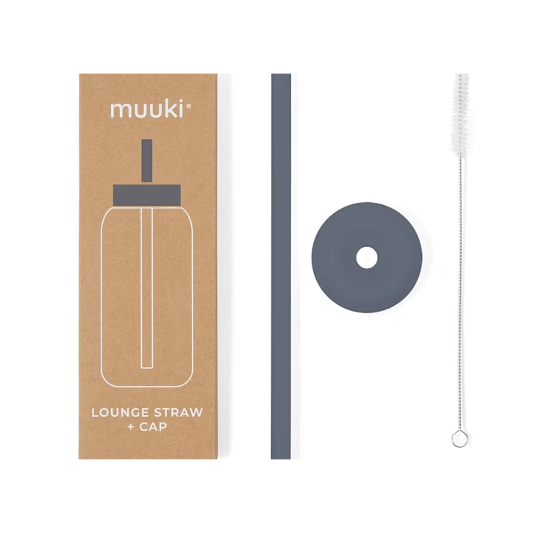 Muuki Straw & Cap | Smoke Grey