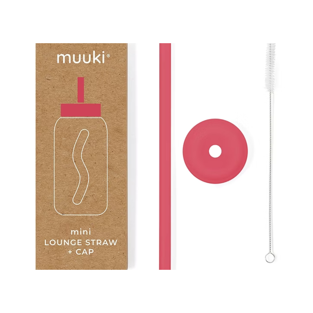 Muuki Mini Straw & Cap | Watermelon