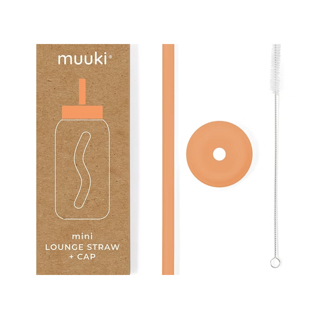Muuki Mini Straw & Cap | Tropical Papaya