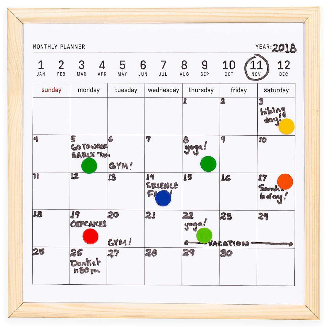Mini White Board Calendar