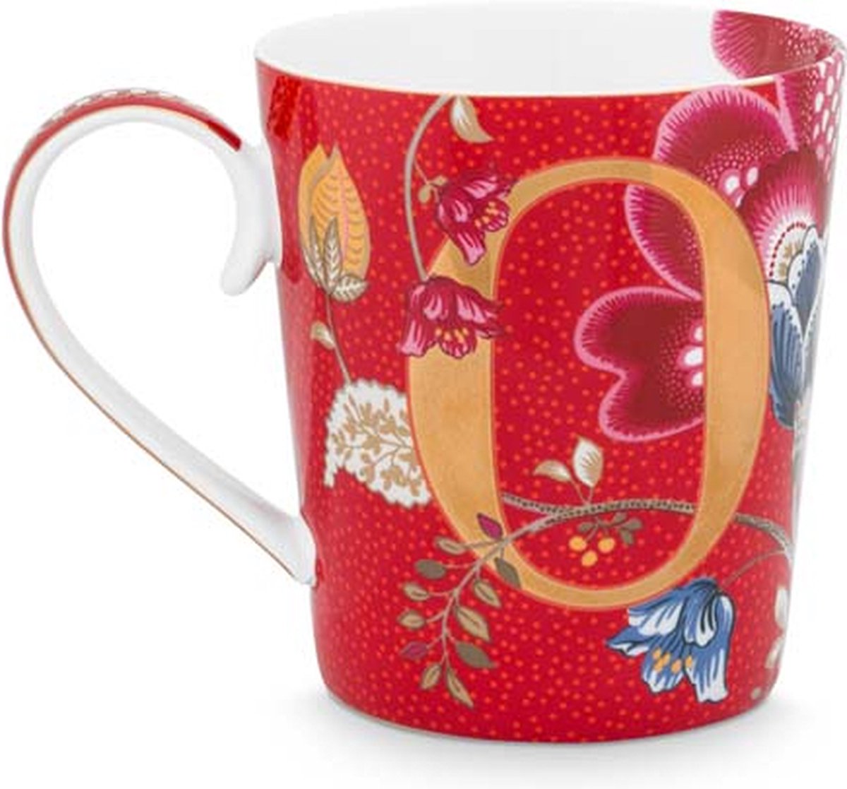 Alphabet Mug - Blushing Birds Red O