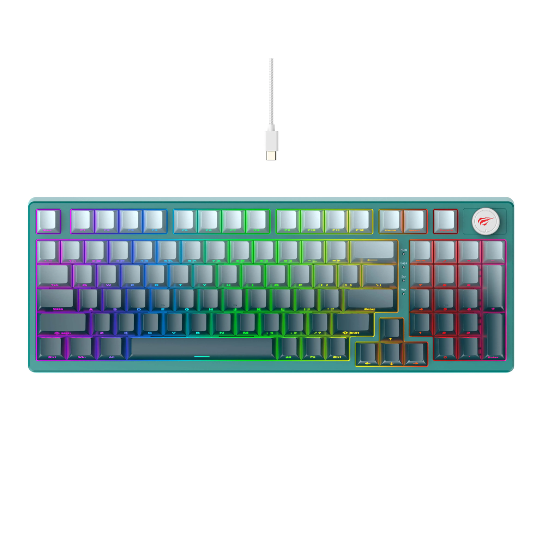 HAVIT Mechanical Keyboard RGB | White & Green