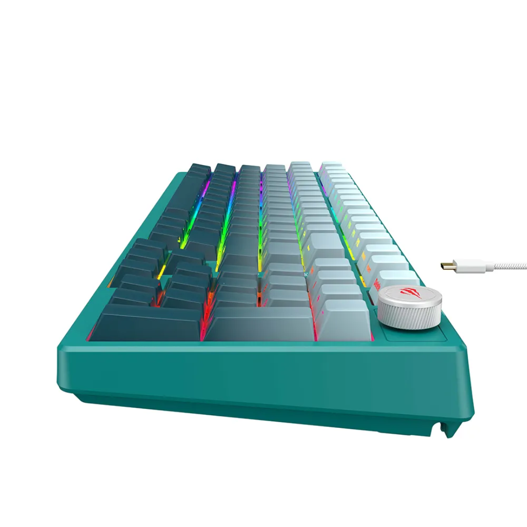 HAVIT Mechanical Keyboard RGB | White & Green