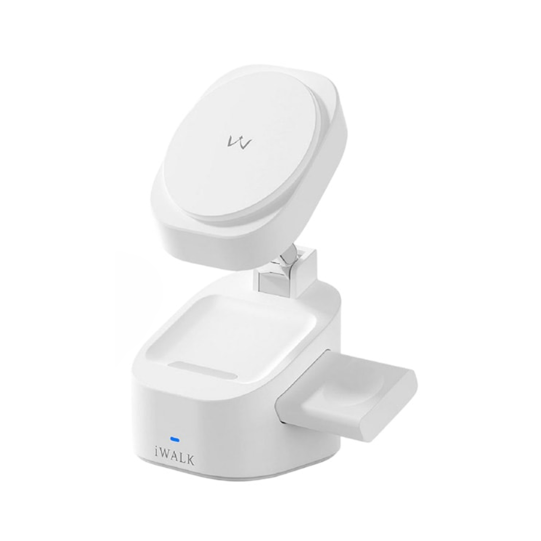 IWALK 3in1 Foldable Wireless Charging Station | White